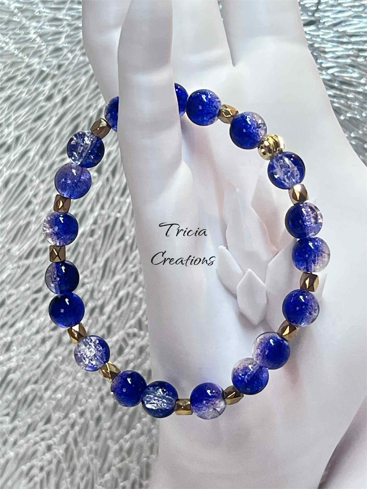 Bracelet : Bleu - Doré - Argenté