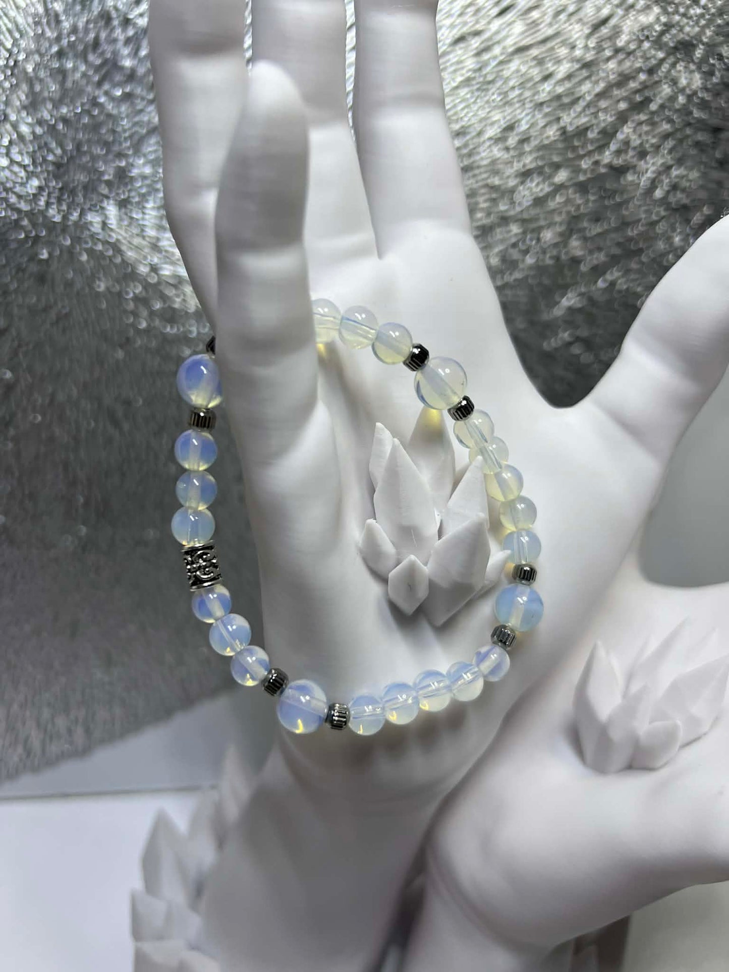 Bracelet : Opaline synthétique