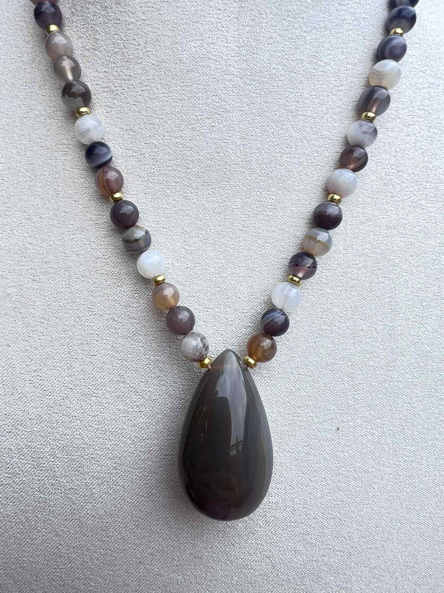 Collier Agate du Botswana