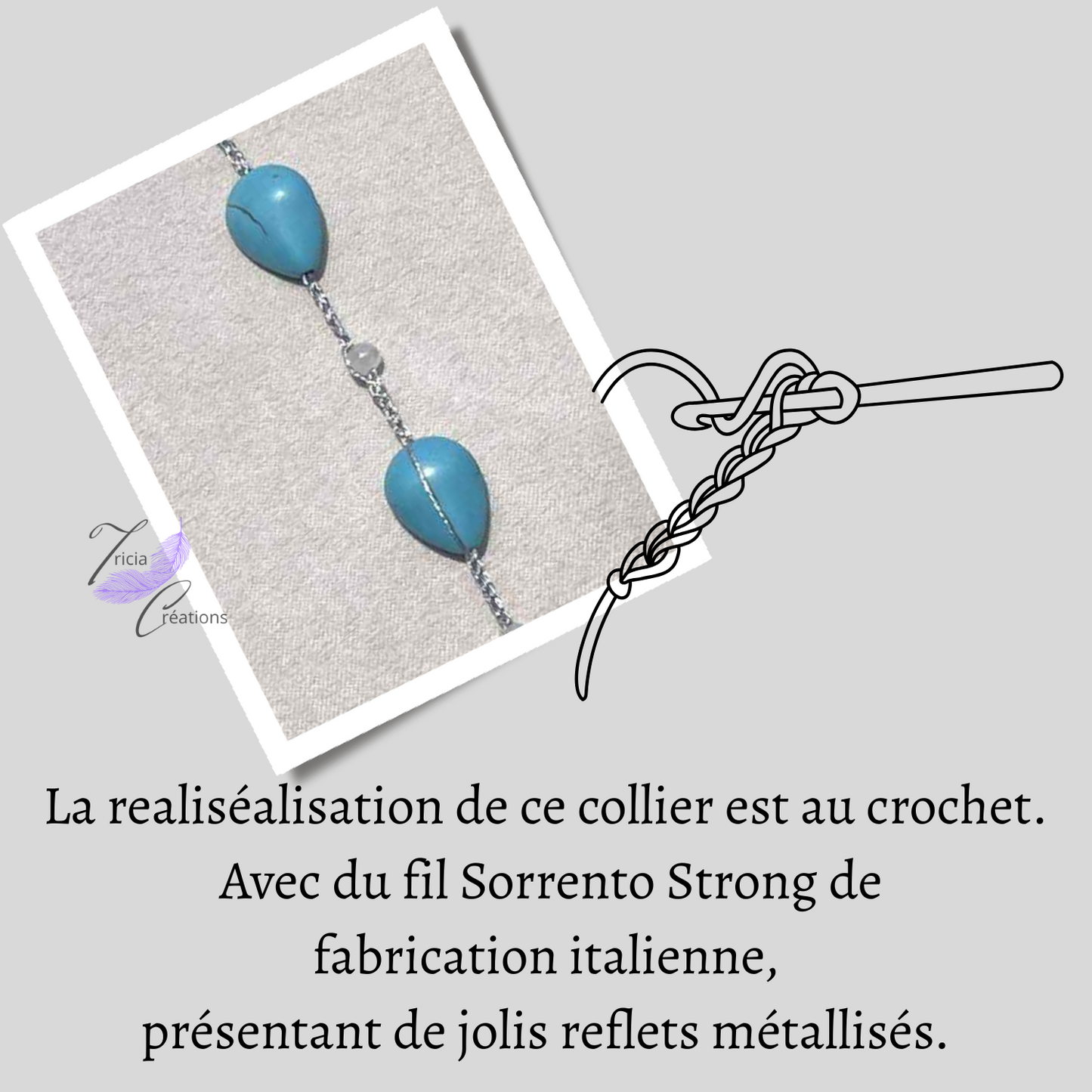 Collier Howlite bleu