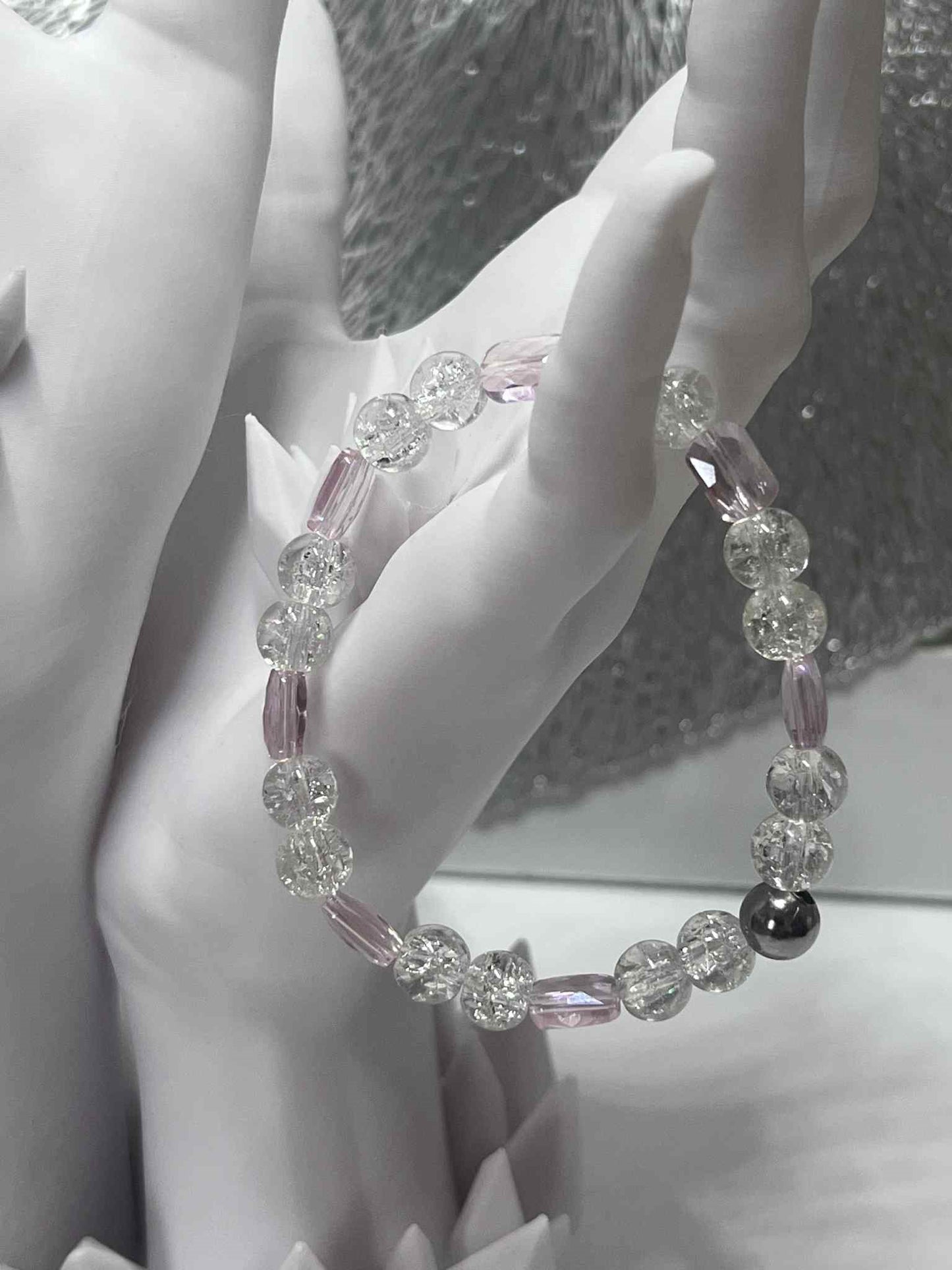 Bracelet : Blanc et rose