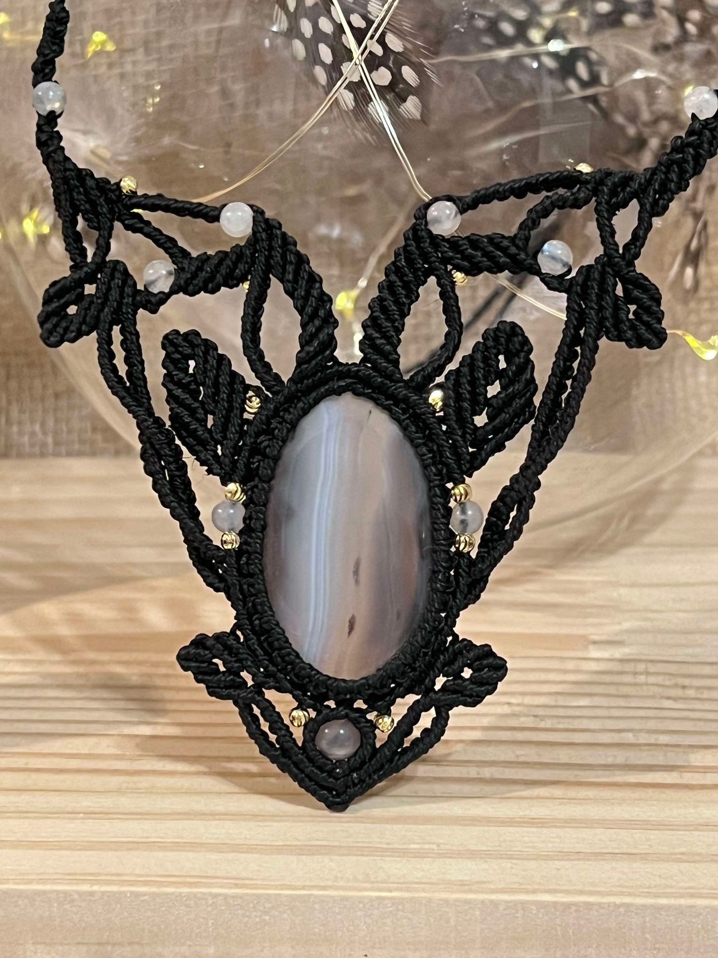 Collier - Agate du Botswana