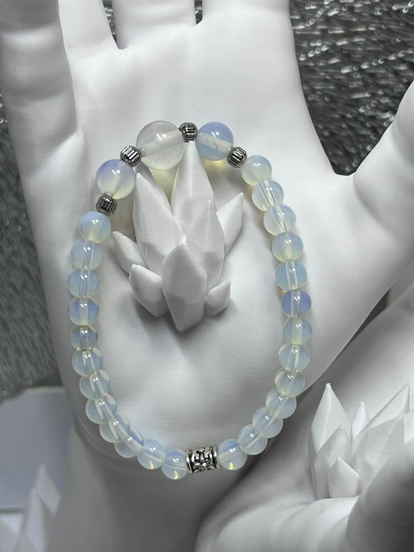 Bracelet : Opaline synthétique