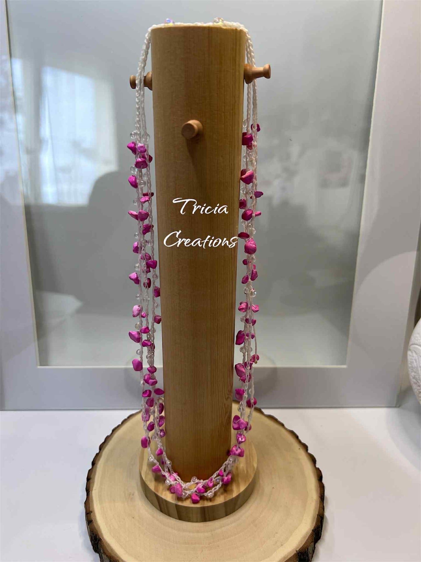 Collier Nomade, Blanc et rose