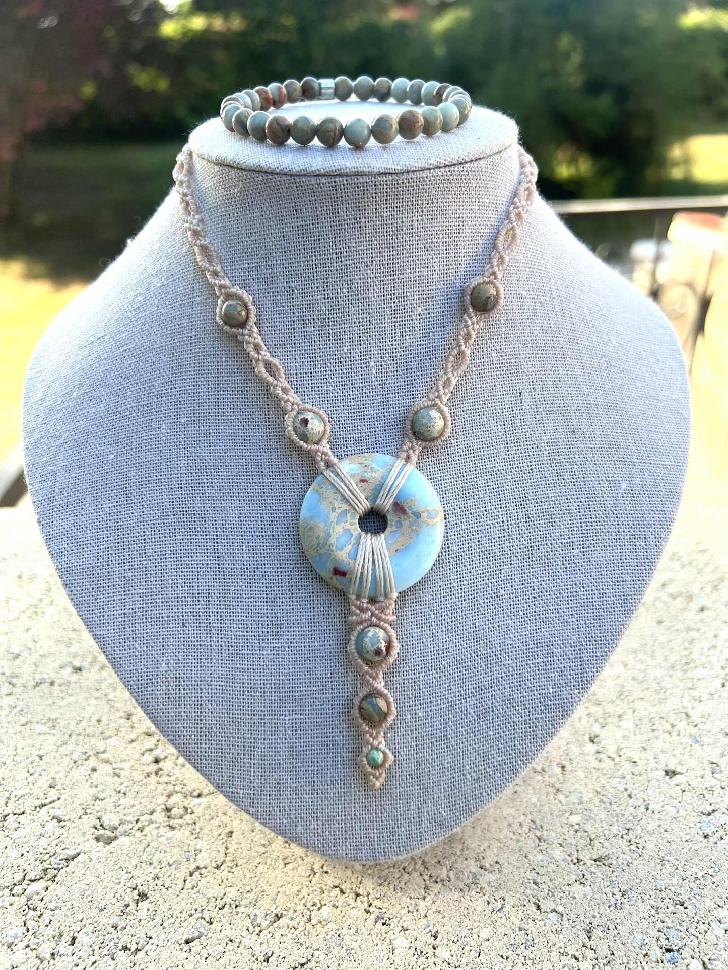 Collier - Jaspe Aqua Terra