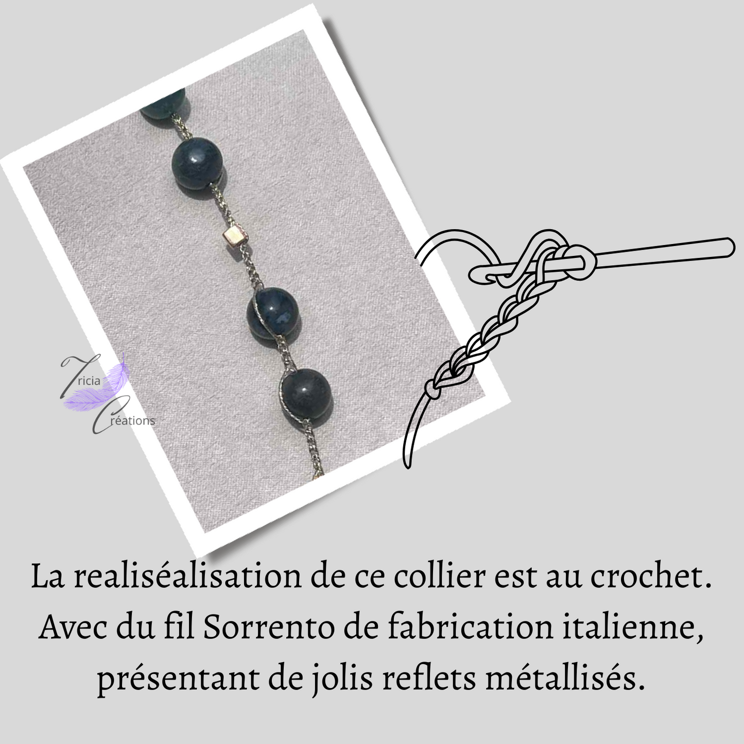 Collier Agate mousse