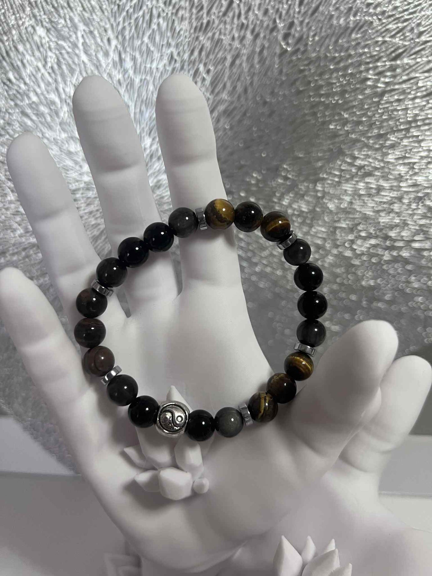 Bracelet : Obsidienne - Oeil de tigre - Hématite