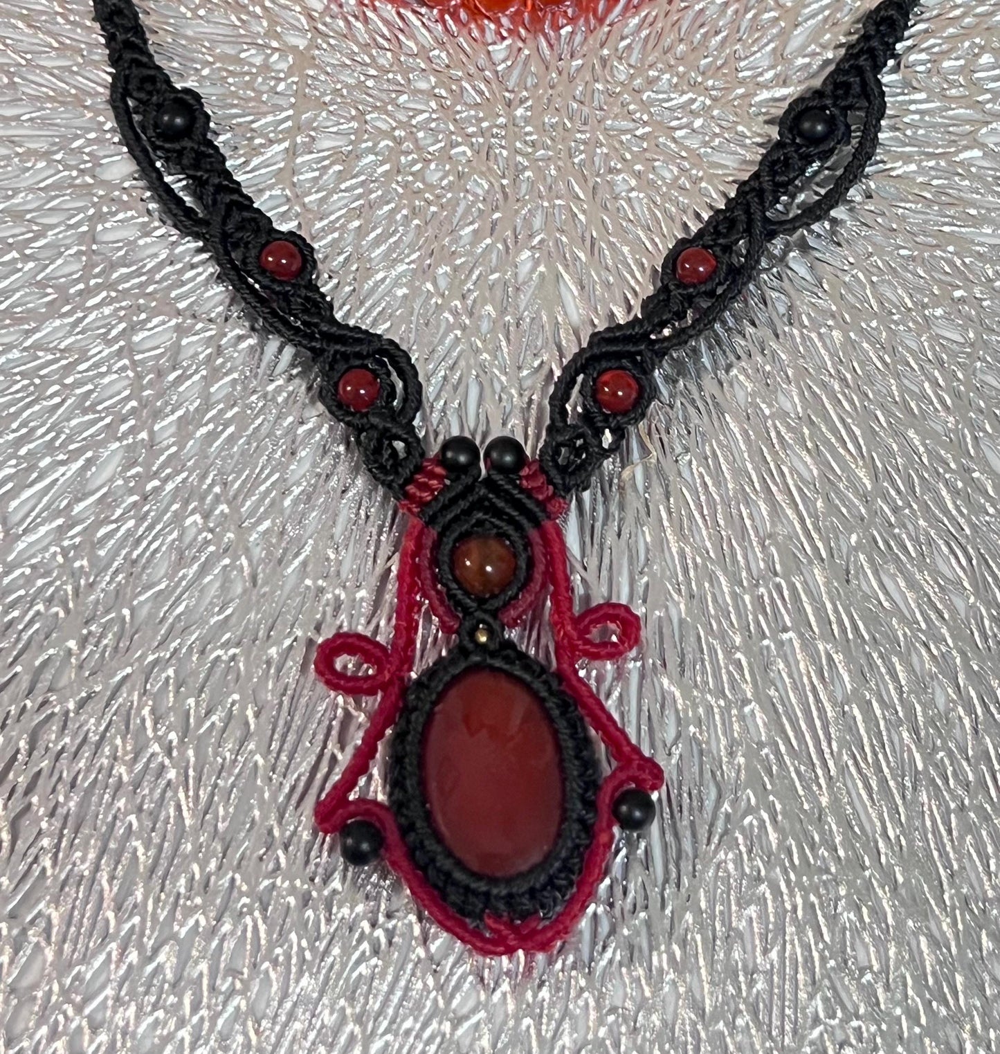 Collier - Agate rouge