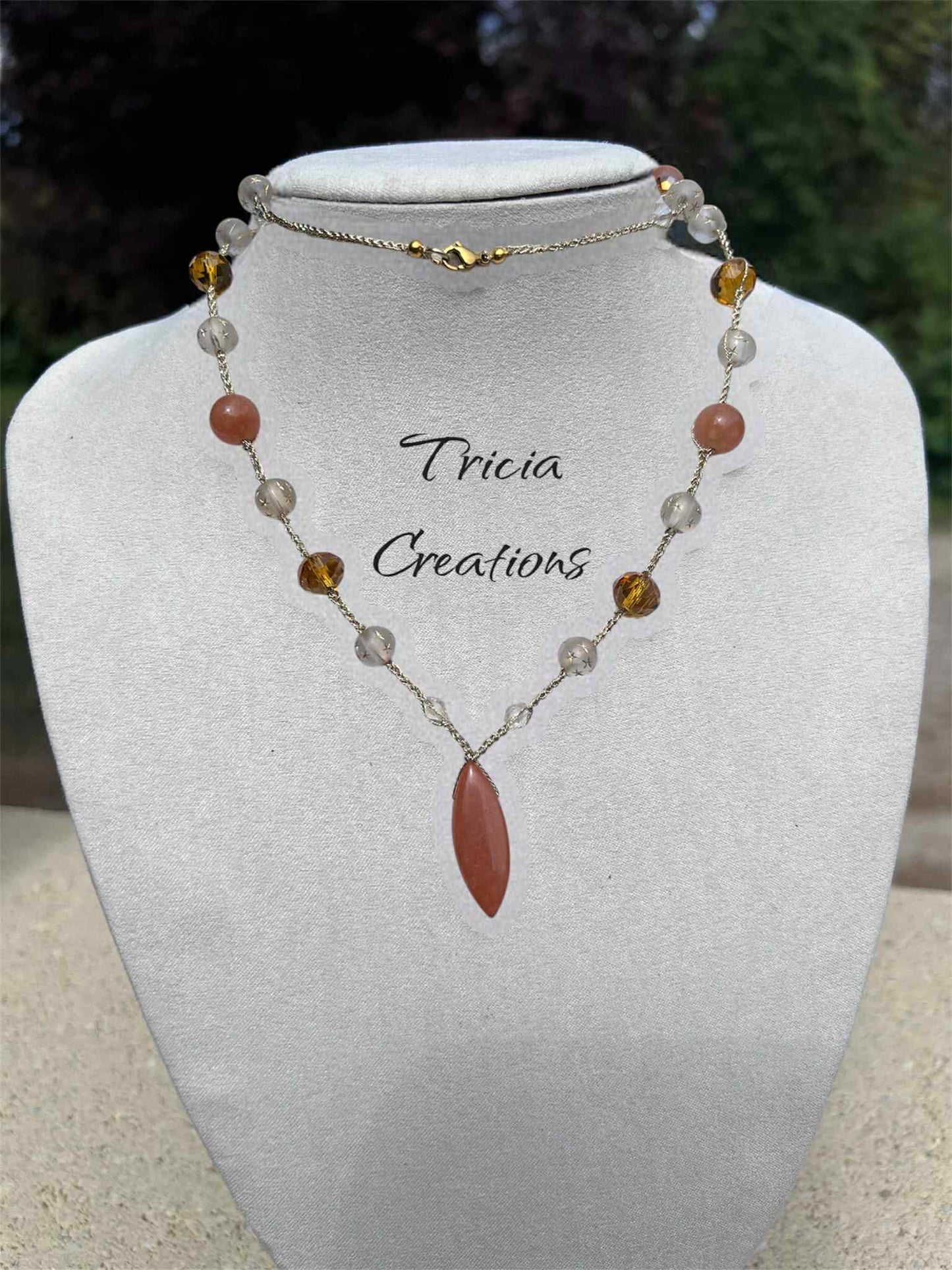 Collier Aventurine orange