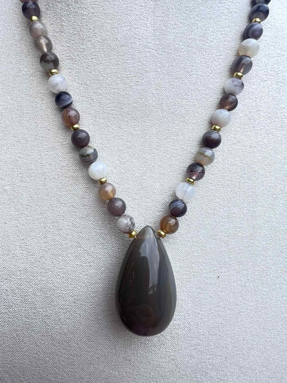 Collier  Agate du Botswana