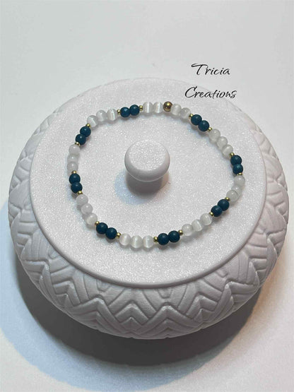 Bracelet : Blanc et vert