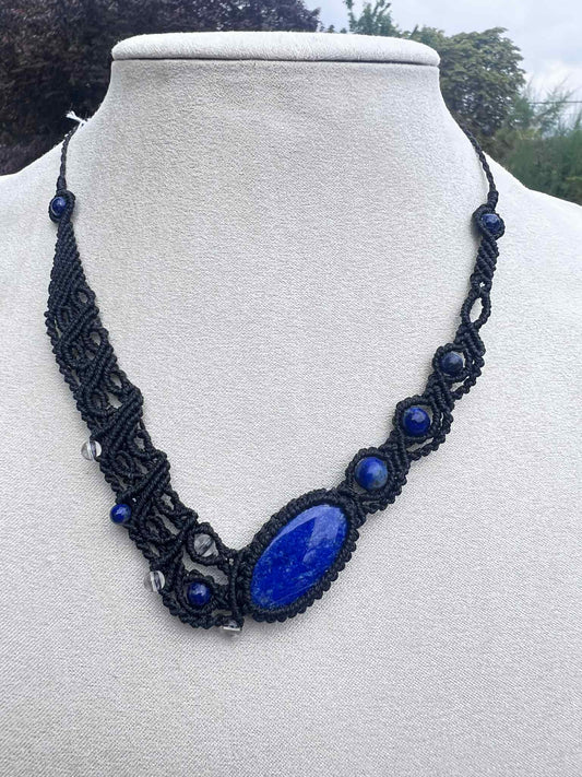 Collier Lapis Lazuli - Cristal de Roche