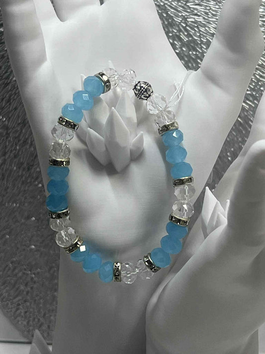 Bracelet : Bleu - Translucide - Argenté