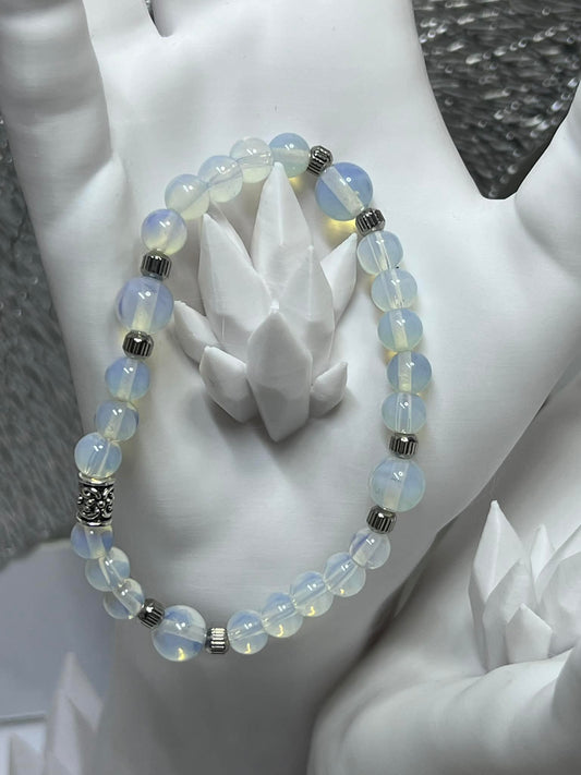 Bracelet : Opaline synthétique
