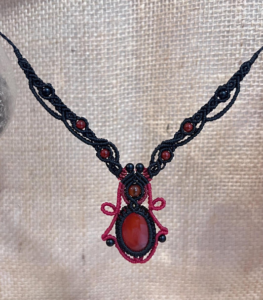 Collier - Agate rouge