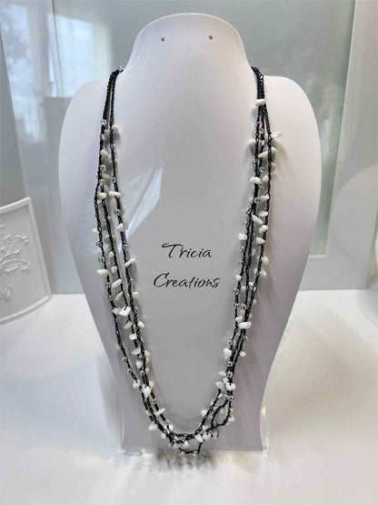 Collier Nomade, Noir et Blanc