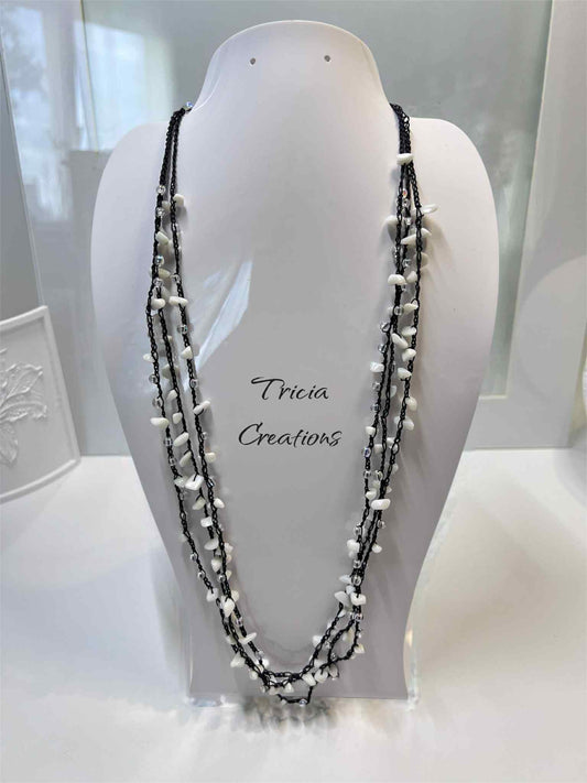 Collier Nomade, Noir et Blanc