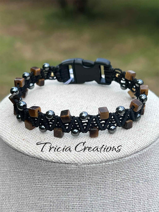 Bracelet  Oeil de tigre - Hématite