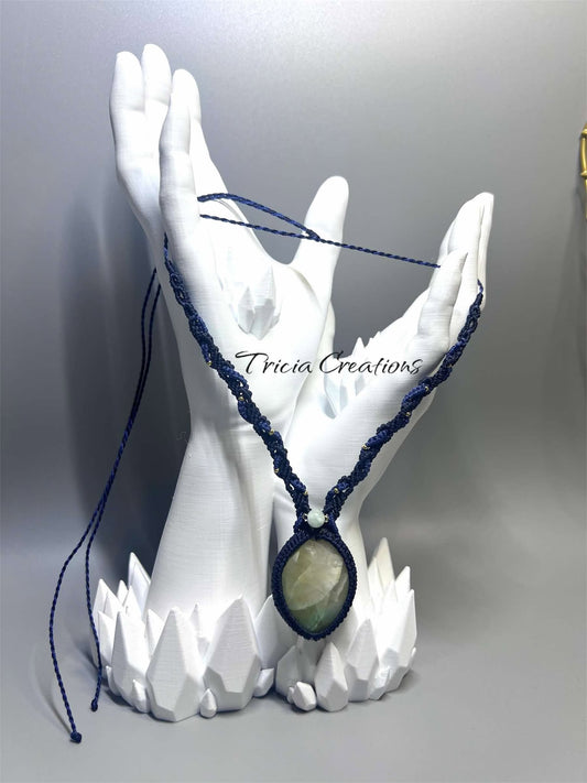 Collier - Garniérite (Pierre de lune verte)