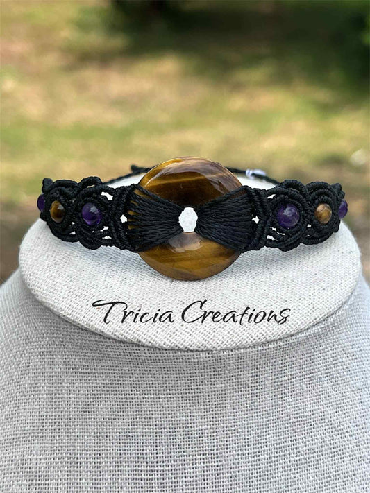 Bracelet Oeil de tigre - Améthyste