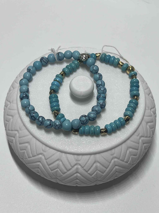 Duo bracelet : Howlite