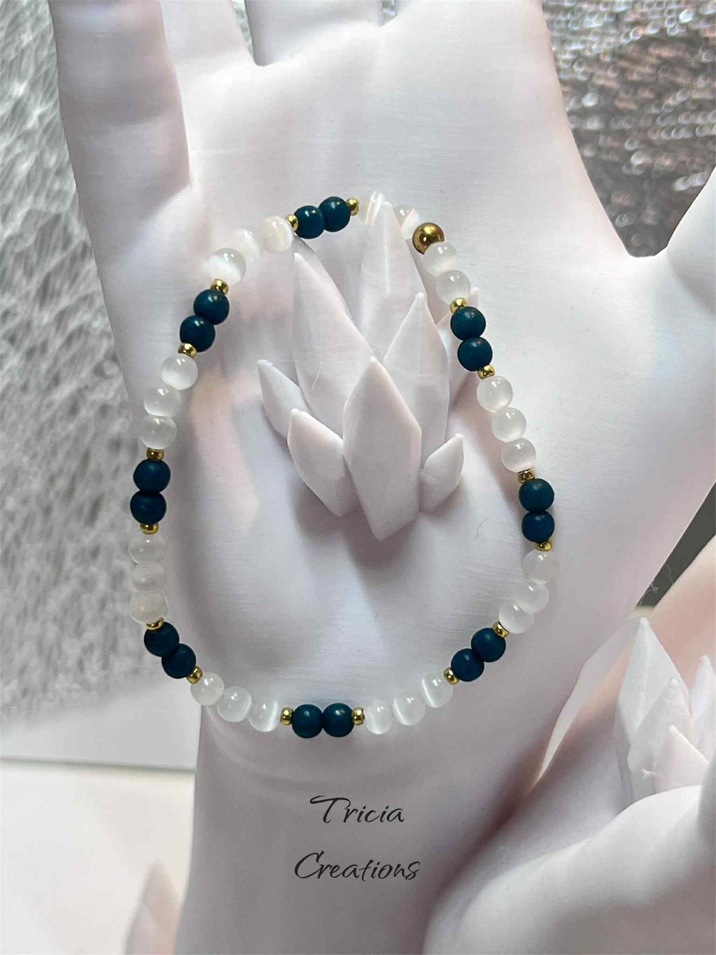 Bracelet : Blanc et vert