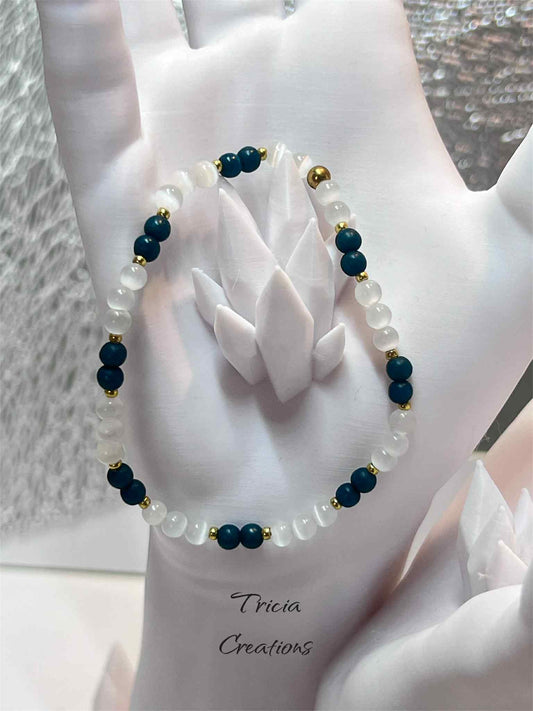 Bracelet : Blanc et vert