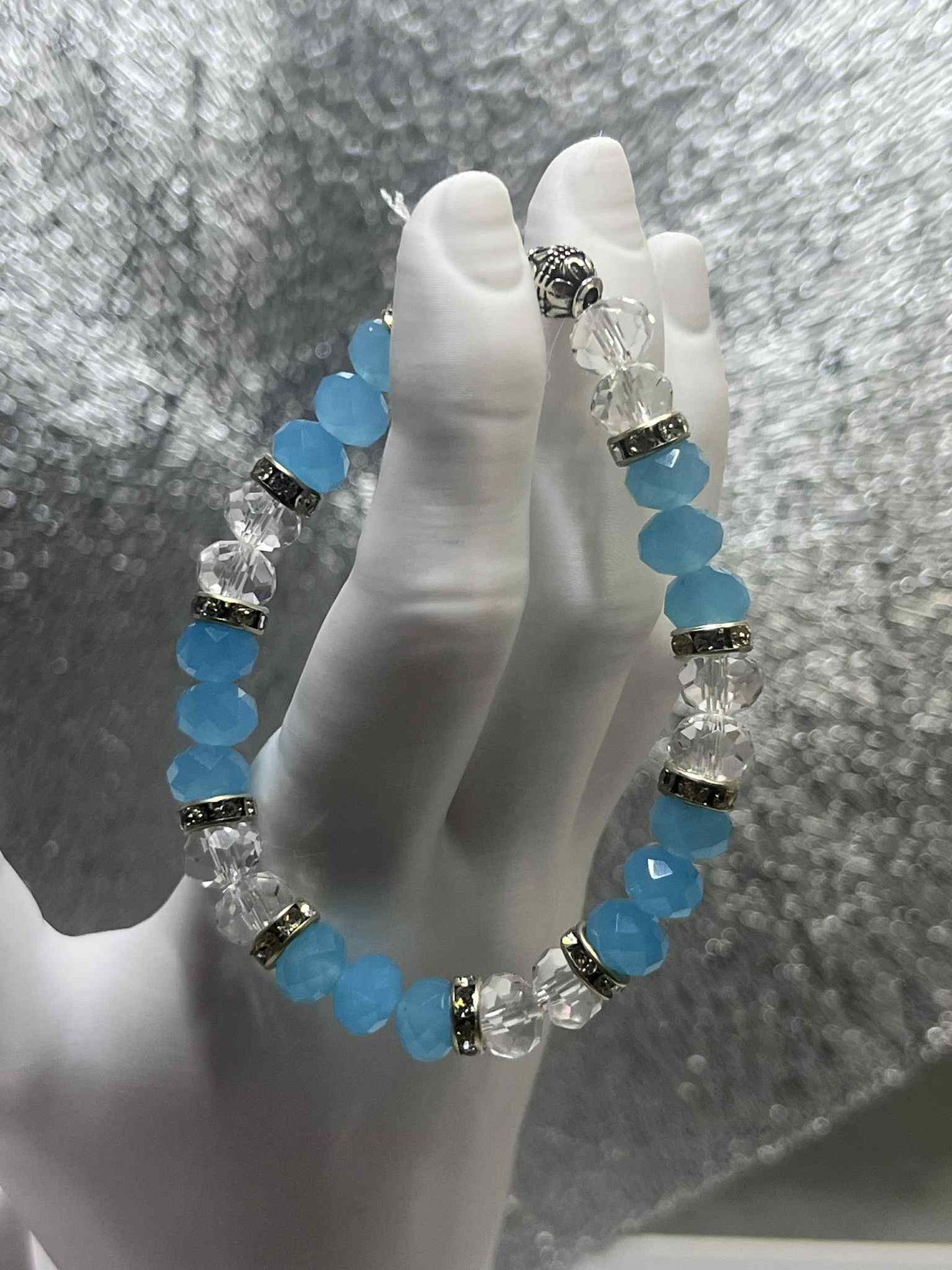 Bracelet : Bleu - Translucide - Argenté