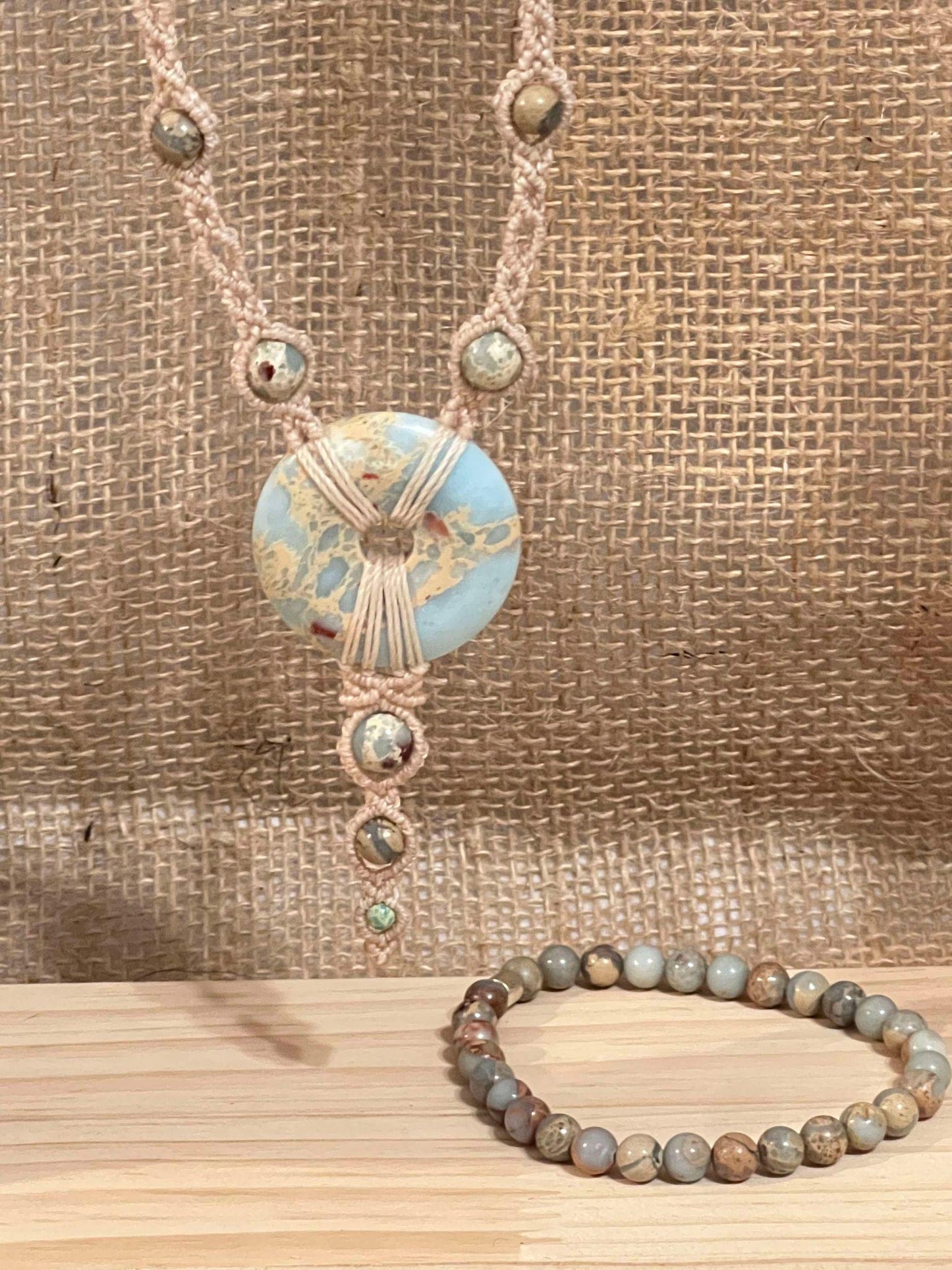 Collier - Jaspe Aqua Terra