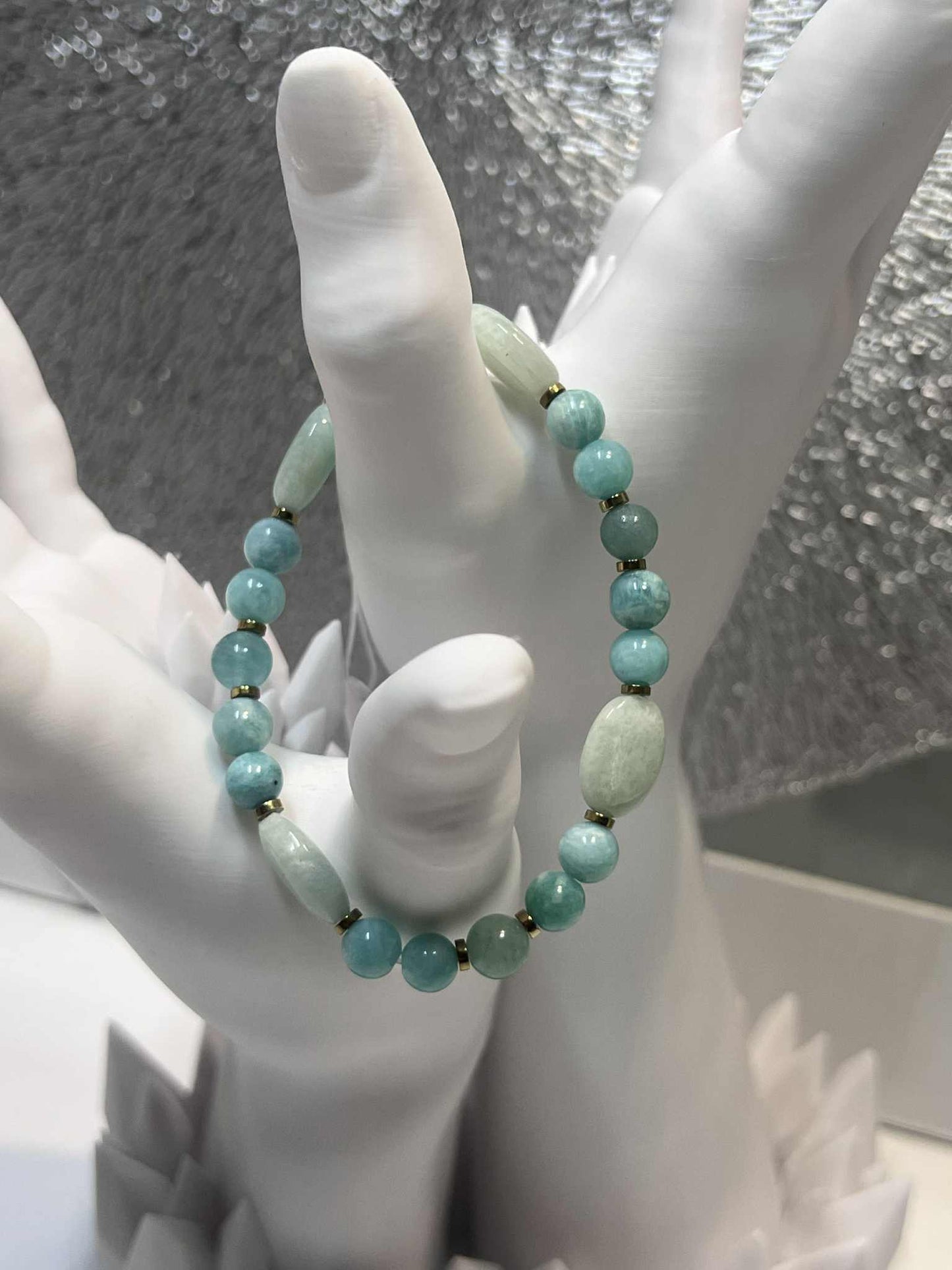 Bracelet : Amazonite / Hématite