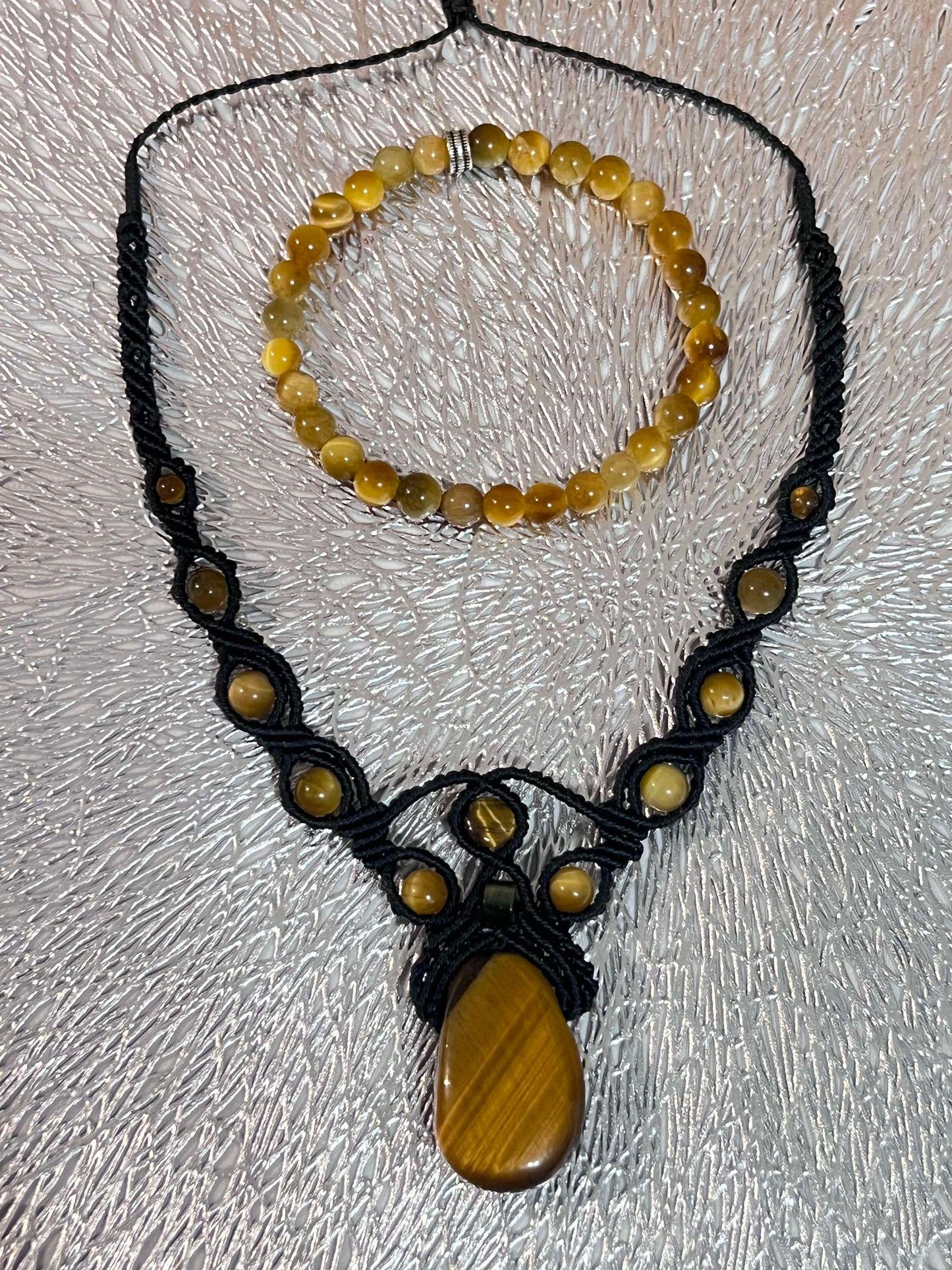 Collier et Bracelet - Œil de tigre