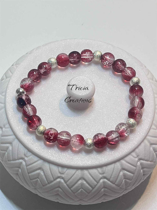 Bracelet : Fuchia et argenté