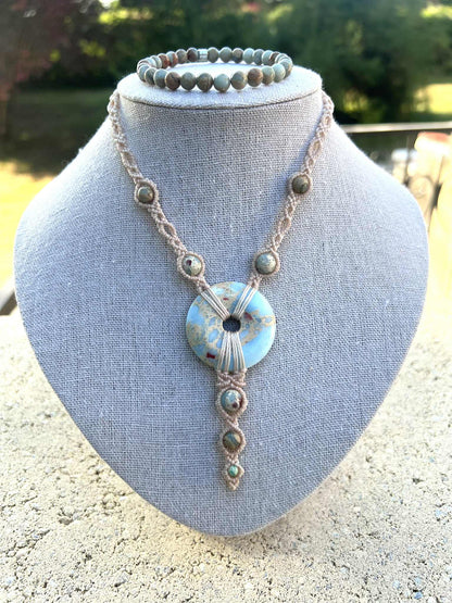 Collier - Jaspe Aqua Terra