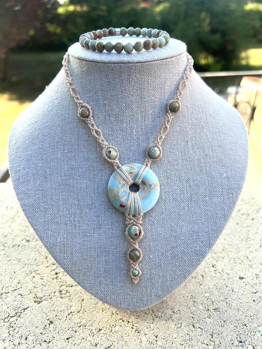 Collier - Jaspe Aqua Terra