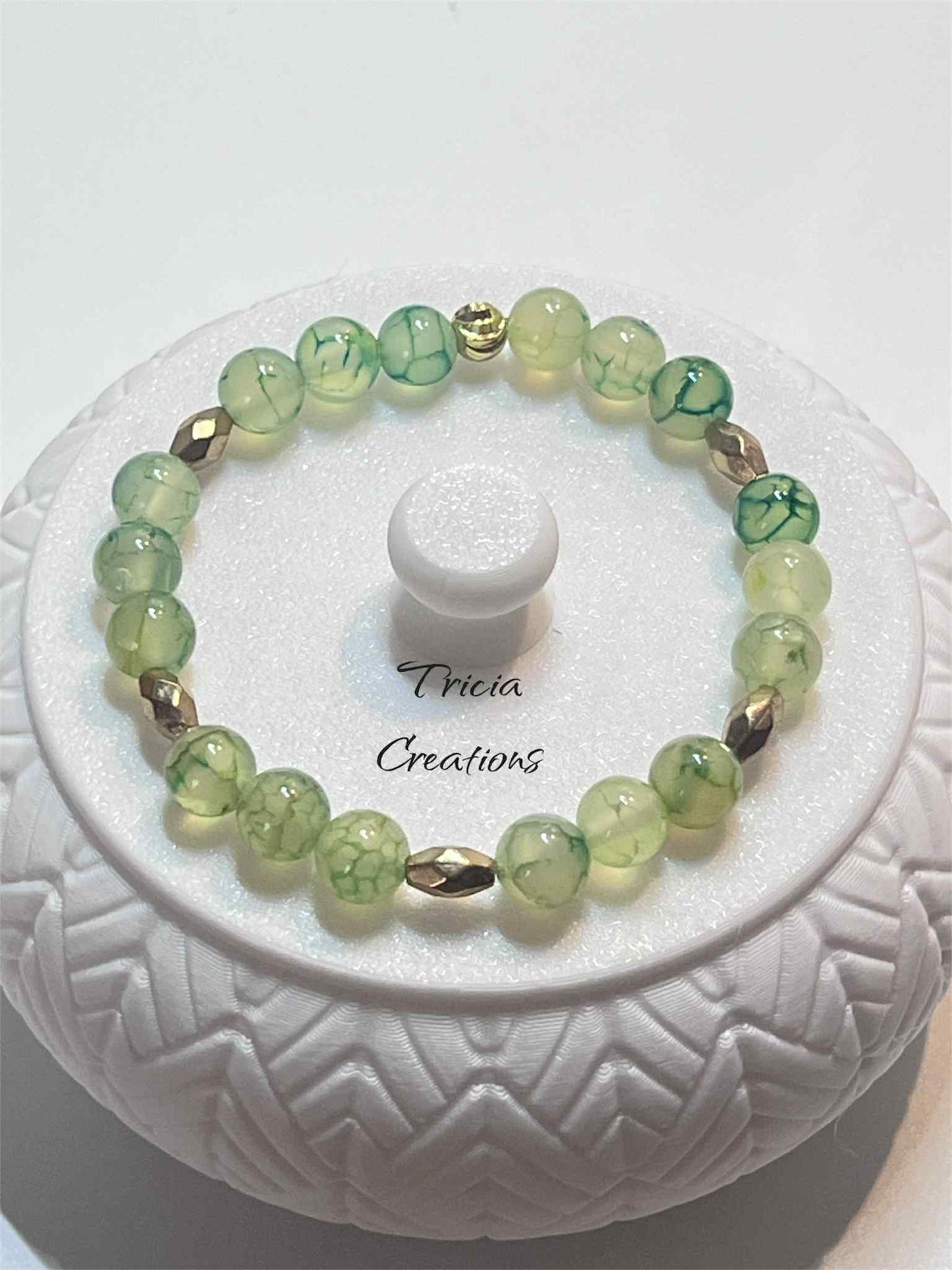 Bracelet : Vert - Doré