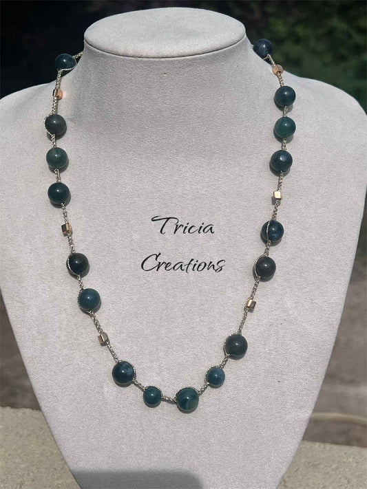 Collier Agate mousse