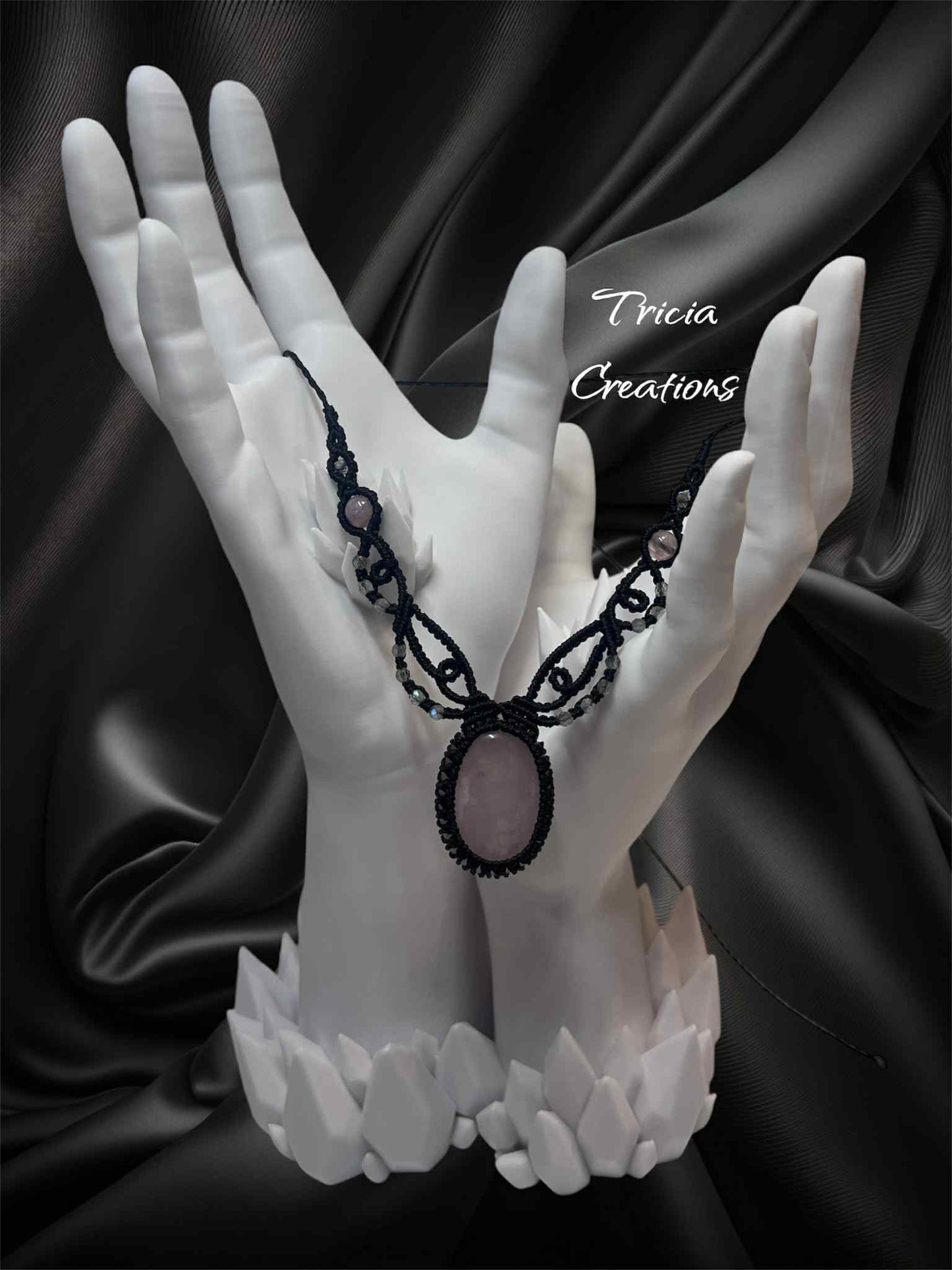 Collier : Quartz rose et Labradorite