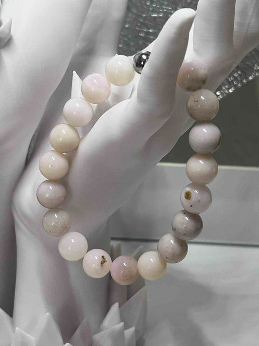 Bracelet  Opale rose des Andes - Grade A+