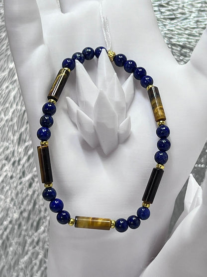 Bracelet : Lapis Lazuli - Oeil de tigre