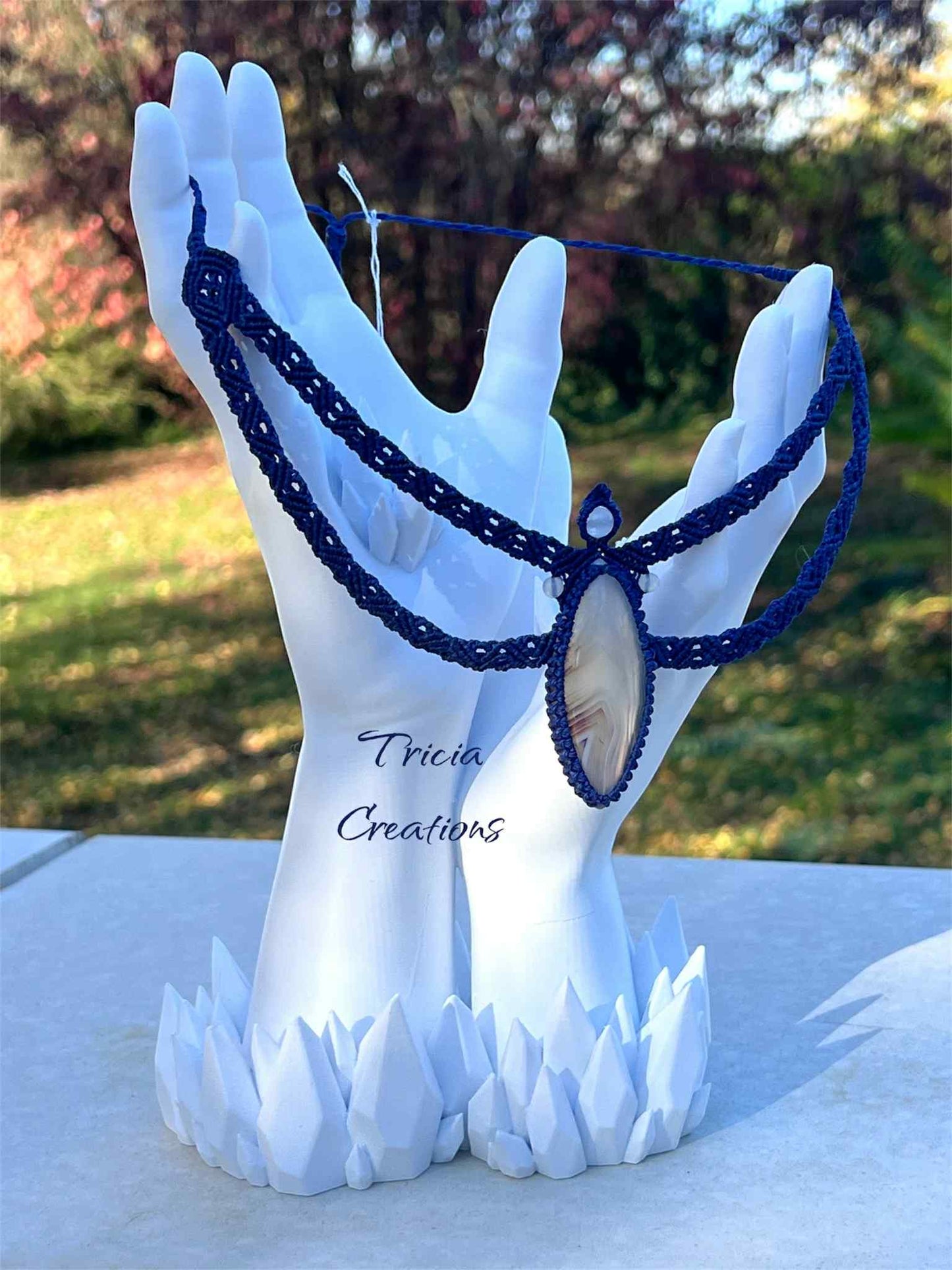 Collier : Agate blanche