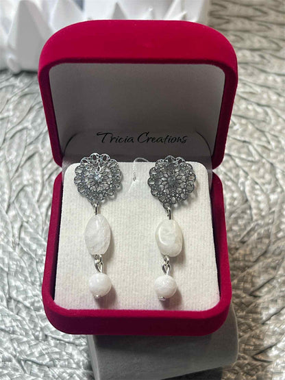 Boucles d'oreilles  Pierre de lune