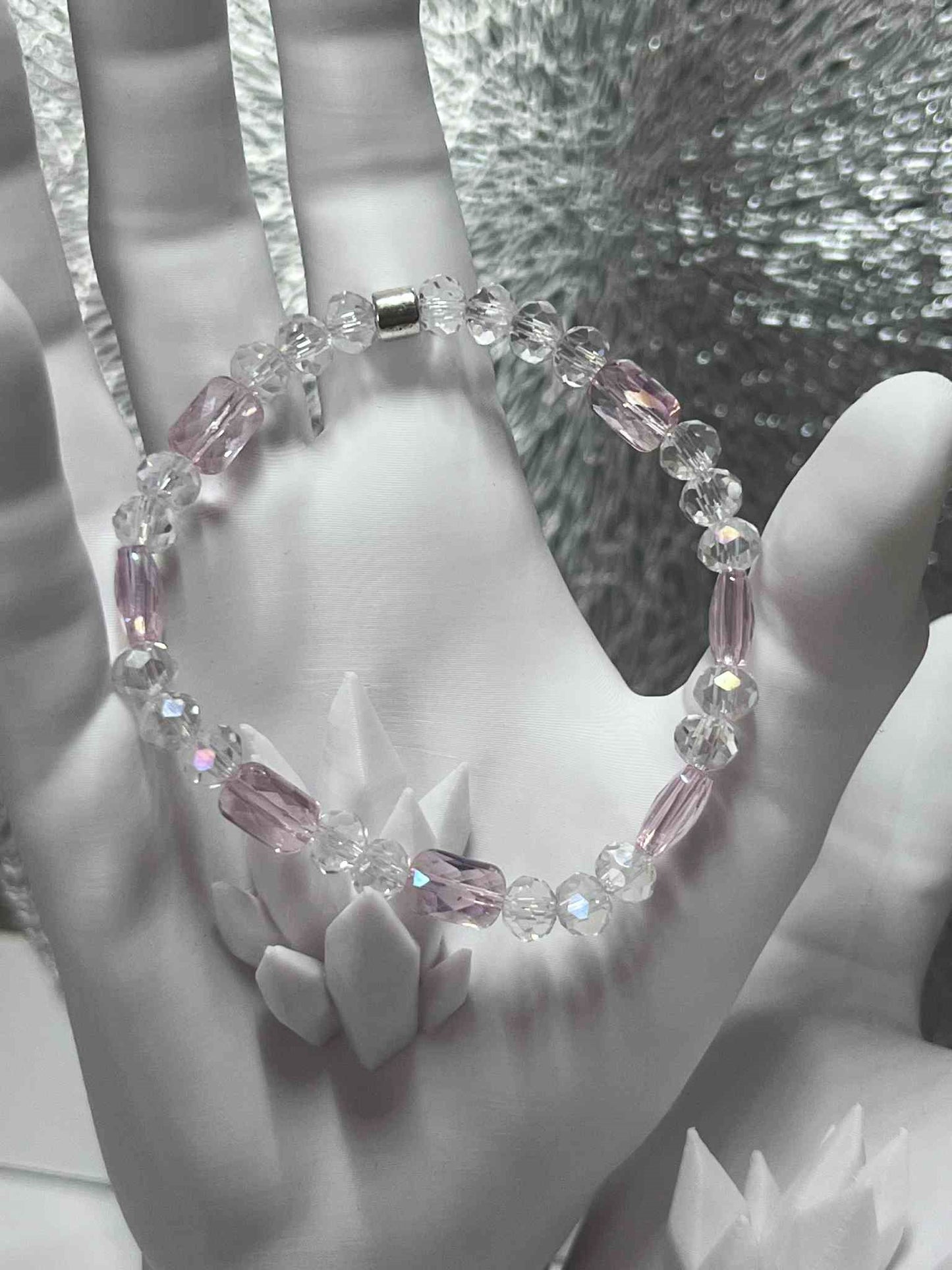 Bracelet : Rose et blanc