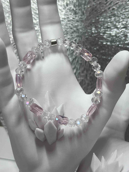 Bracelet : Rose et blanc