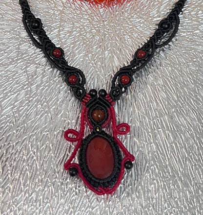 Collier - Agate rouge