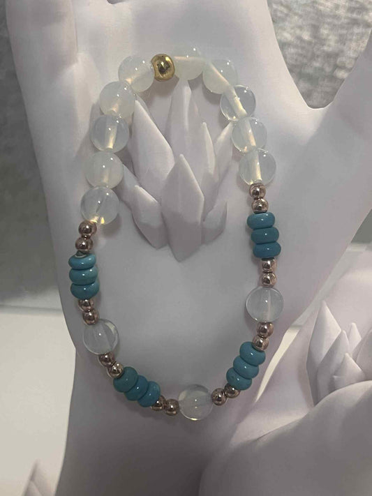 Bracelet : Opalite - Howlite